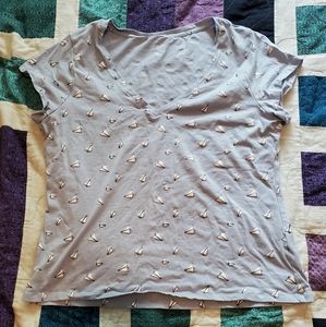 Twik Paper Airplanes V-Neck Shirt XL